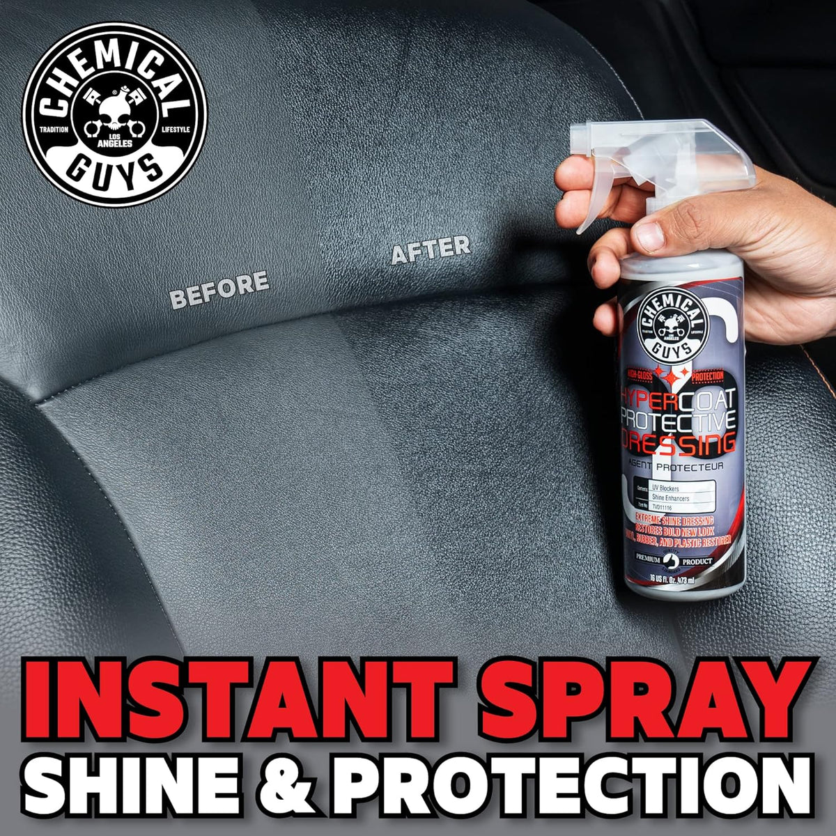 Chemical Guys G6 HyperCoat High Gloss Protectant Dressing, For Vinyl, Rubber, Plastic, Tires and Trim, Gloss Dressing Restores Shine & Protection for Cars, Trucks, Motorcycles, SUVs and RVs, 16 oz