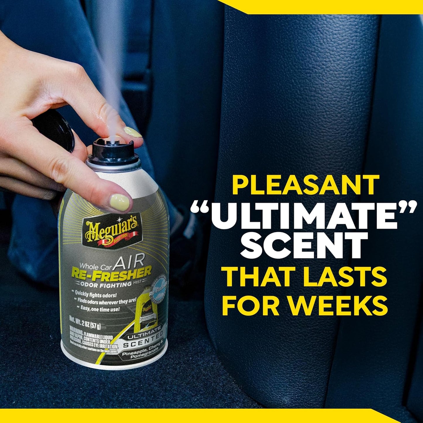 Meguiar’s Whole Car Air Refresher Odor Eliminator, Summer Breeze, 2 Oz— Car Air Freshener For Commuters, Detailers; Mist Refreshes Cabin For Sedan, Suv, Truck, Van