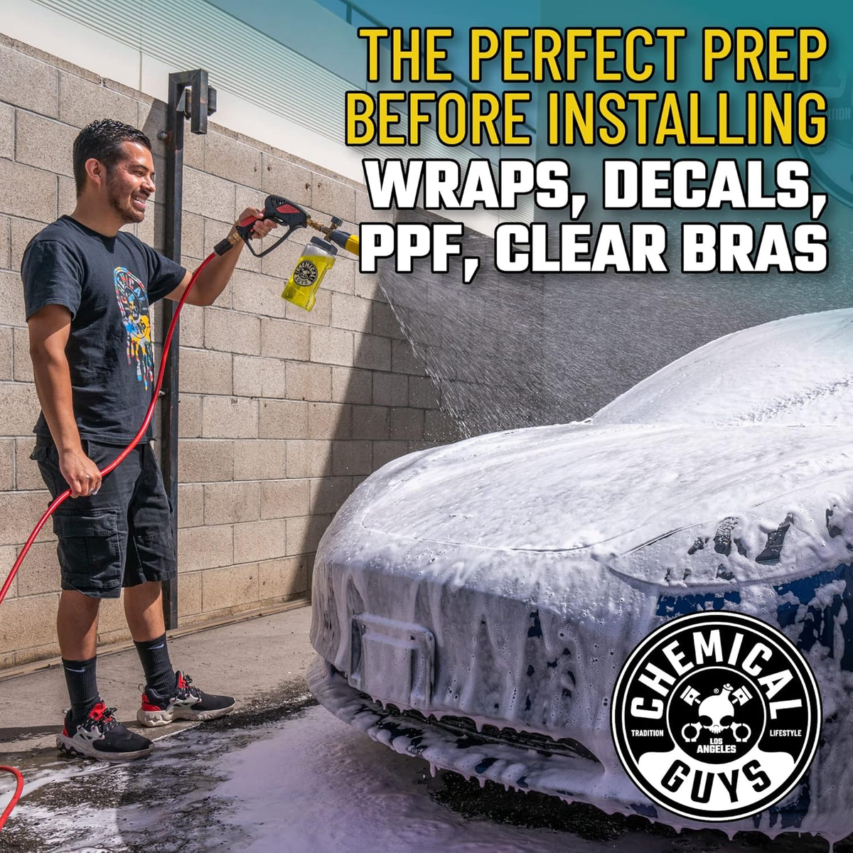 Chemical Guys CWS80364 Clean Slate Deep Surface Cleaning Car Wash Soap (Removes Old Car Waxes, Glazes & Sealants for Superior Surface Prep), 64 fl oz (Half Gallon), Citrus Scent