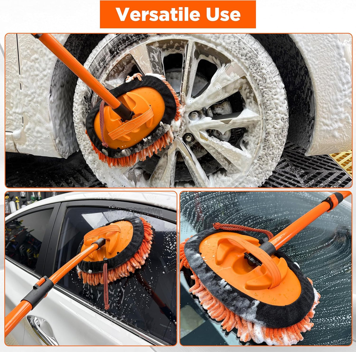 Tool Daily Short Pressure Washer Gun with Foam Cannon, 1/4 Inch Quick Connector, with 5 Pressure Washer Nozzle Tips, 1 Liter