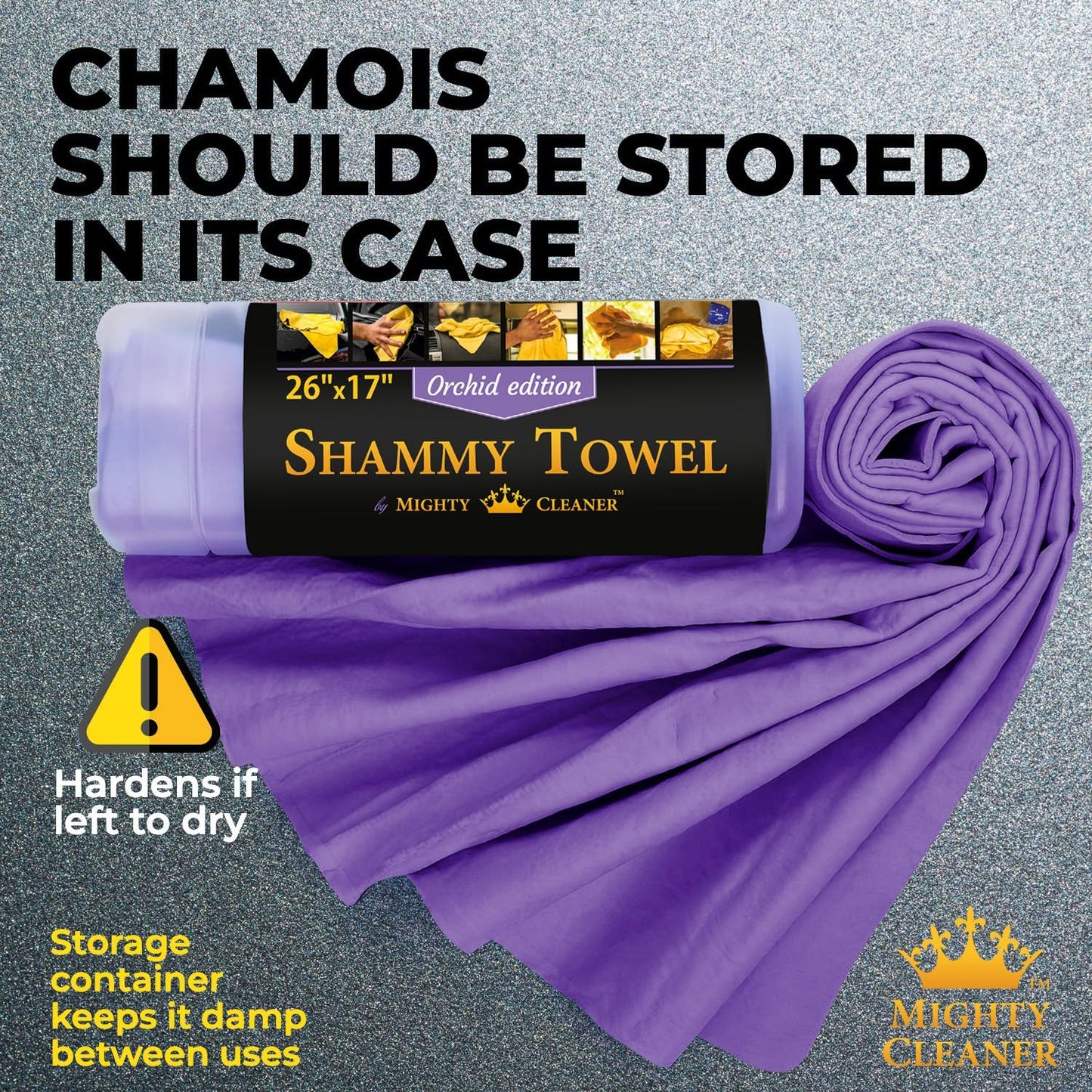 Premium Shammy Cloth for Car Drying - 26”x17” - Super Absorbent Chamois Towel for Car - Scratch-Free, Reusable & Soft