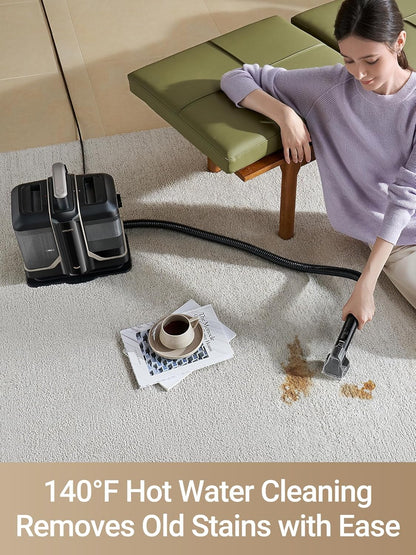 DREAME N20 Steam Carpet Cleaner Machine with Steam & Hot Water Wash, Portable Upholstery Cleaner with Self Cleaning, 17Kpa Suction, Perfect for Pet, Car, Auto, Carpet, Rug, Auto-Mix Solution
