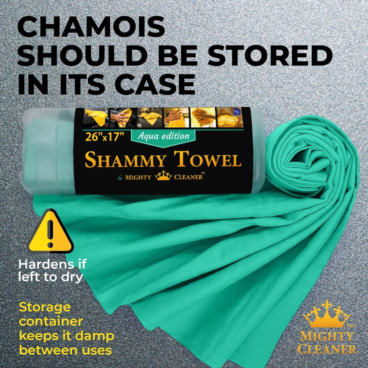 Premium Shammy Cloth for Car Drying - 26”x17” - Super Absorbent Chamois Towel for Car - Scratch-Free, Reusable & Soft