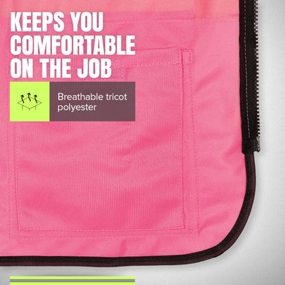 Pioneer Safety Vest for Women With Pockets - Hi-Vis Reflective Tape - For Construction