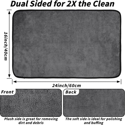 6PCS Microfiber Towels for Cars 36x25 Inch Microfiber Cleaning Cloths Bulk Soft Car Detailng Towel Cloths 450 GSM Detailing Buffing Quick Drying Towel Polishing Waxing Auto Detailing Towel Cloth