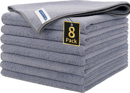 Microfiber Cleaning Cloth, 100 Pack Cleaning Rags Microfiber Towel Bulk Absorbent Lint-Free Wash Cloths, All-Purpose Shop Towels for Cars, Automotive, Garage, Home & Kitchen 11.5"*11.5"