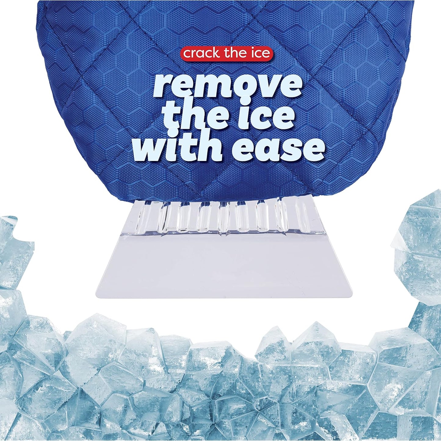 SCRUBIT Ice Scraper with Glove - Car Windshield Scraper for Ice and Snow w/Fleece Mitt - Quickly Scrape and Remove Snow While Staying Warm - Waterproof & Windproof - Car Scraper Snow Brush (Black)