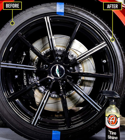 Adam's Tire Shine 16oz - Tire Dressing Spray with Added SIO2 for Rubber Protection, Gives A Glossy Wet Look & No Sling
