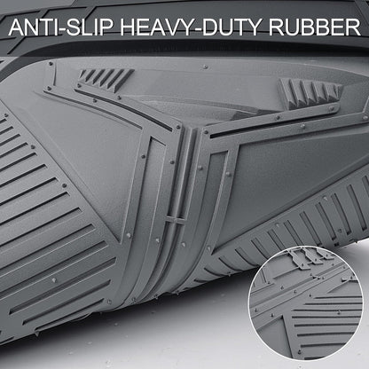 CAR PASS Heavy Duty Rubber Car Mats with Cargo Liner, Deep-Dish Car Floor Mats and Trunk Mat All Weather, Universal Trim-to-Fit for SUVs Trucks Sedans, Waterproof Anti-Slip, Trimmable V12 Black