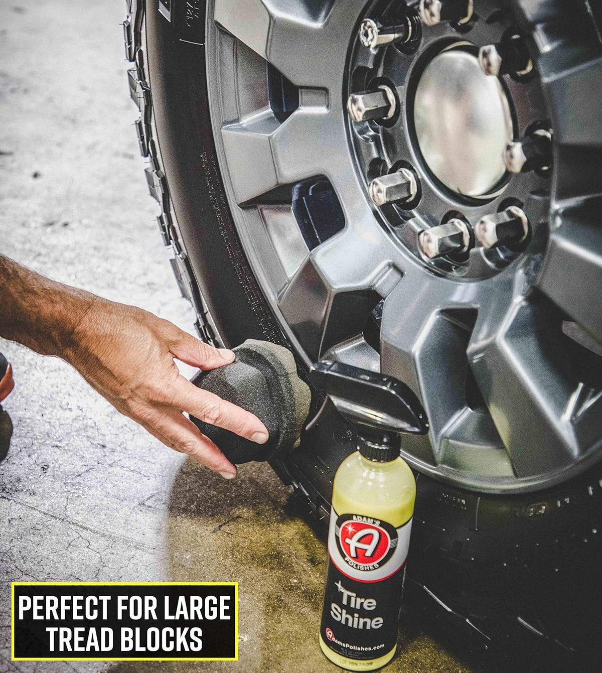 Adam's Tire Shine 16oz - Tire Dressing Spray with Added SIO2 for Rubber Protection, Gives A Glossy Wet Look & No Sling