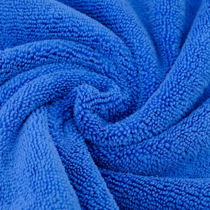 POLYTE Premium Microfiber Cleaning Towel,16x16 in 36 Pack (Blue,Gray,Yellow)