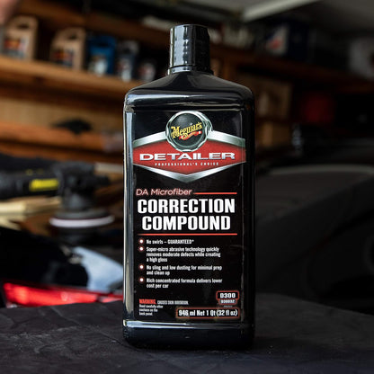 Meguiar's DA Microfiber Correction Compound D30032 - Pro Car Scratch Remover, for Use with a DA Polisher and Microfiber Cutting Disc, Remove Swirls, Scratches, Water Spots, and Oxidation, 32 Oz