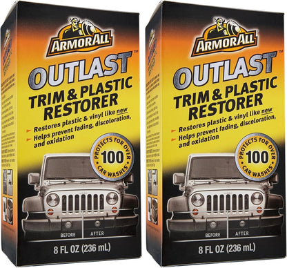 Armor All Outlast Car Trim & Plastic Cleaner , Cleans Cars, Trucks, and Motorcycles, 8 Oz