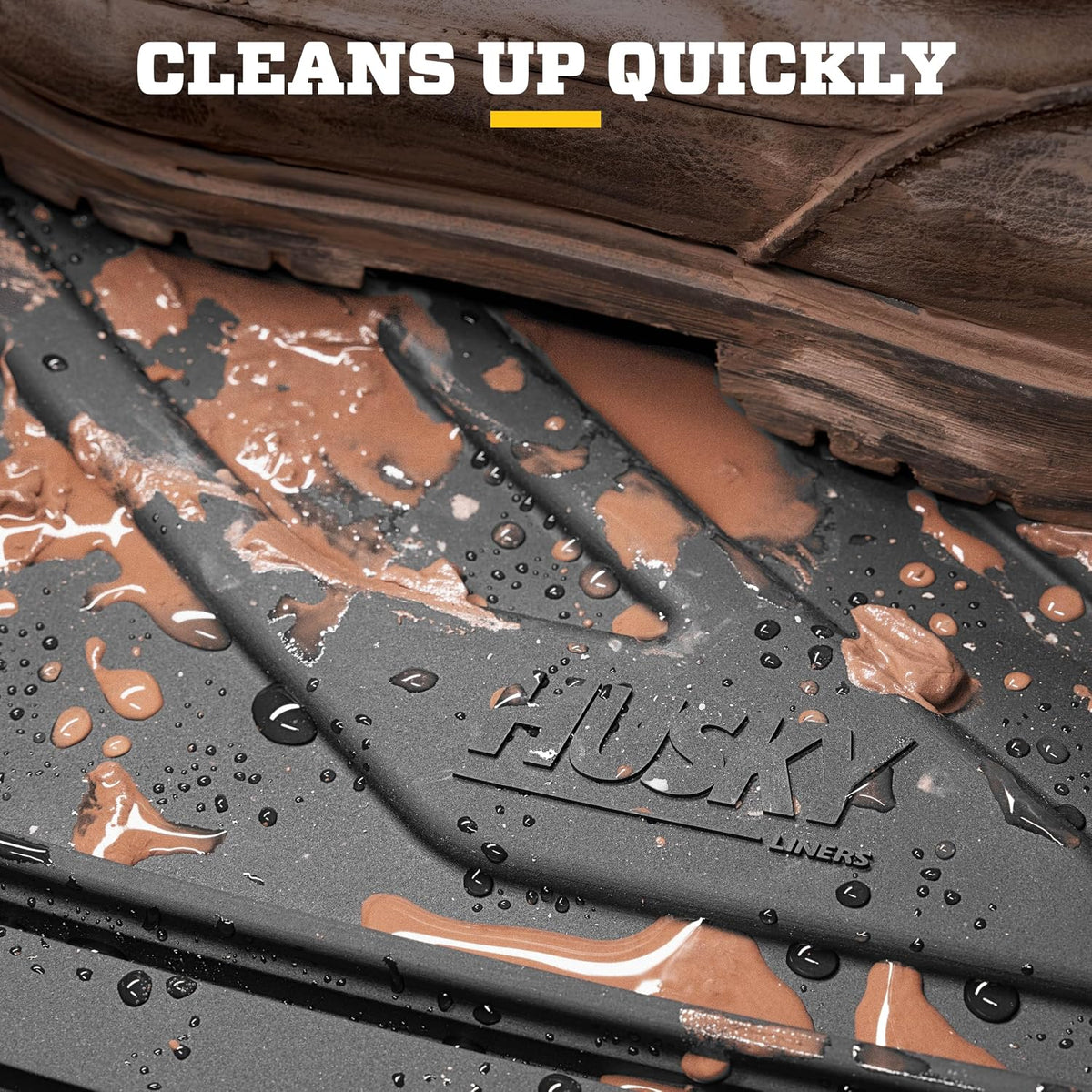 Husky Liners Uni-Fit | Universal Automotive Floor Mats | All Weather Protection for Cars, Trucks, Vans, SUV's | Easy Trim-to-Fit, Black, 4 pcs. - 51509