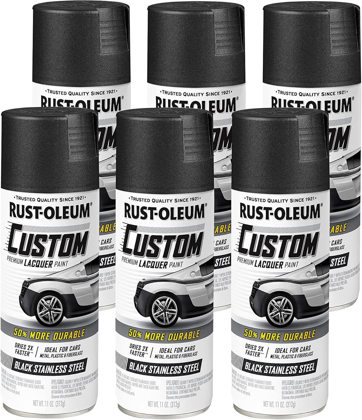 Rust-Oleum 323383 Automotive Custom Lacquer Spray Paint, 11 oz, Gloss Clear