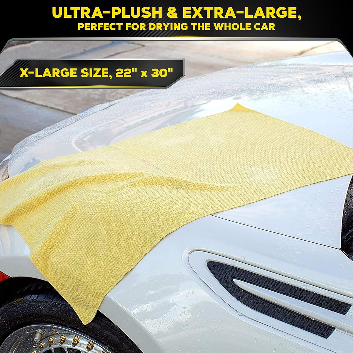 Meguiar's Water Magnet Microfiber Drying Towel, Premium Car Wash Microfiber Towel that’s Super Plush, Water Absorbent & Scratch-Free Big Microfiber Towels for Cars, 1 Pack