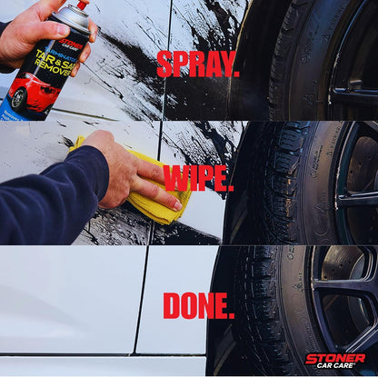 Stoner Car Care 91154 Tarminator Tar, Sap, and Asphalt Remover – Fast Acting Tar and Sap Remover for Cars – Clear Coat Safe Auto Cleaner for Paint, Chrome and Wheels – 10 oz