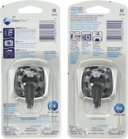 Febreze Car Air Freshener Vent Clip Platinum Ice Scent, .07 oz. Car Vent Clip, Pack of 4