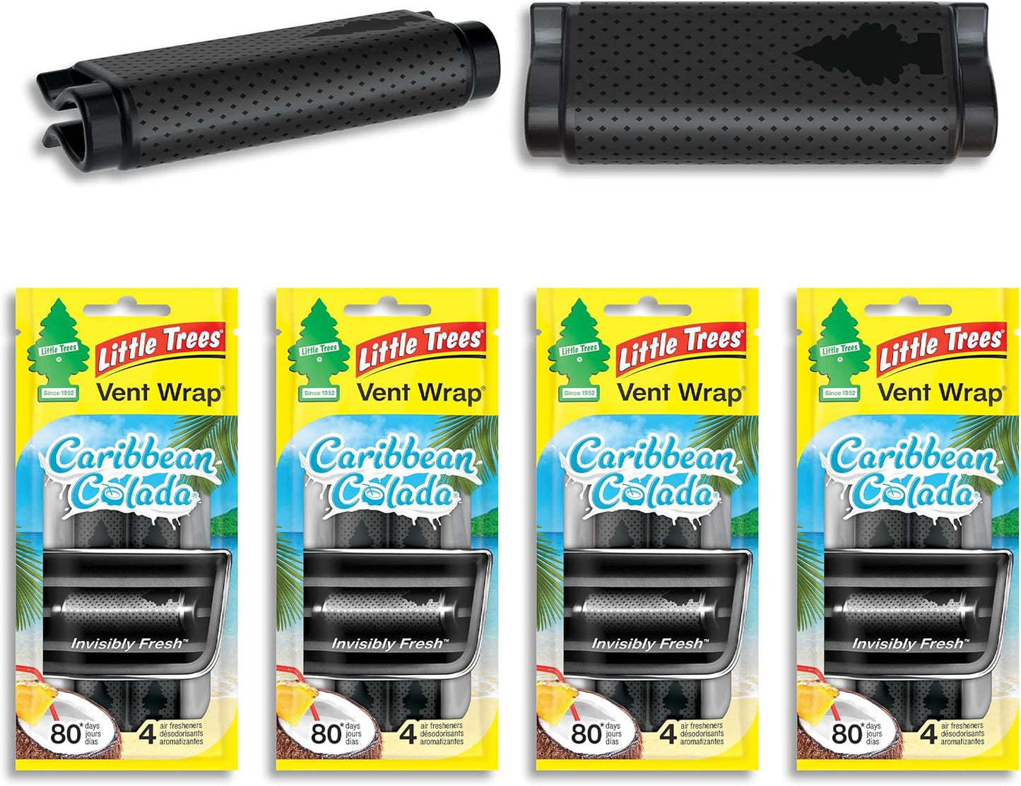 LITTLE TREES Car Air Freshener | Vent Wrap Provides Long Lasting Scent, Invisibly Fresh | New Car Scent, 16 Air Fresheners