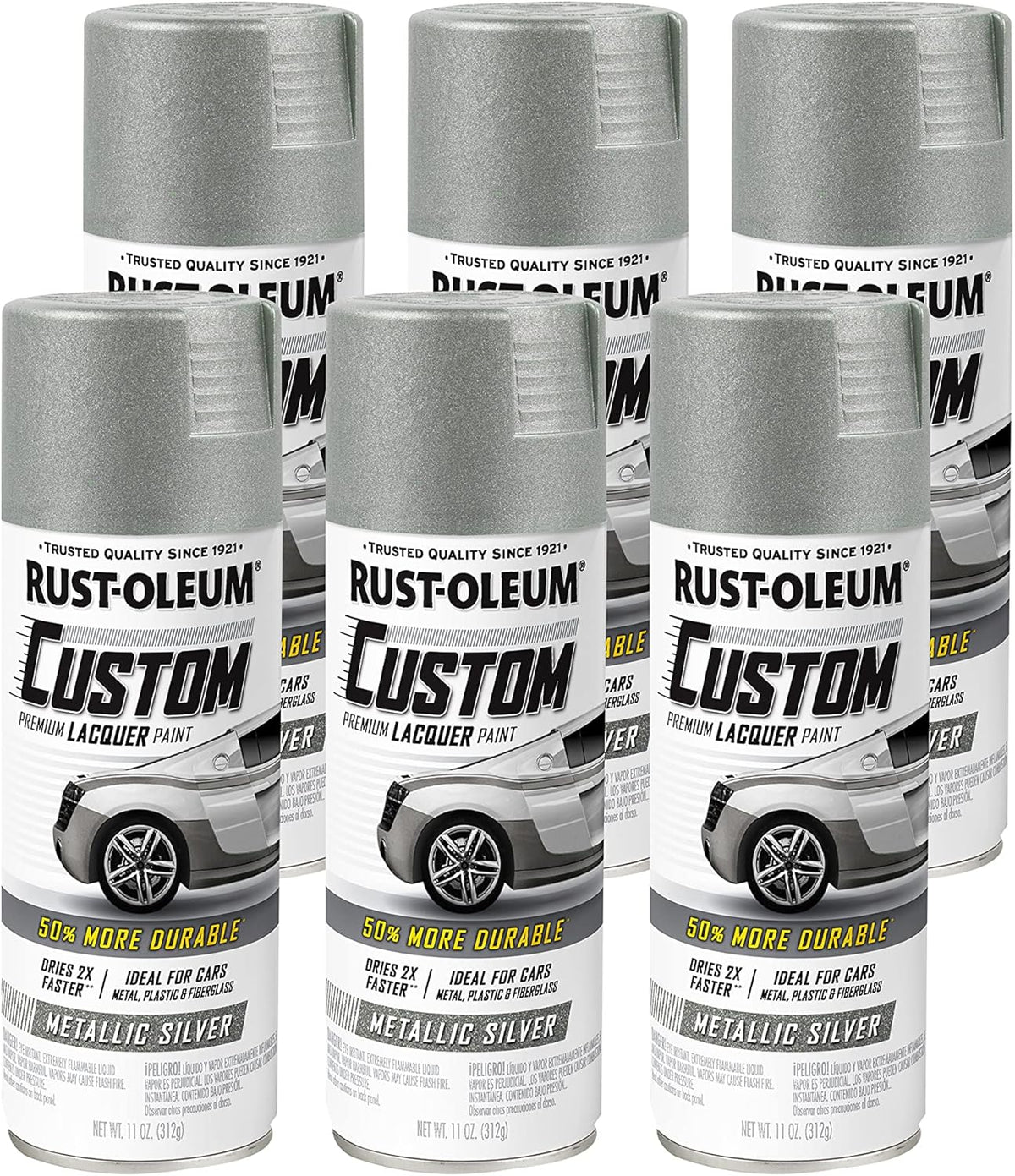 Rust-Oleum 323383 Automotive Custom Lacquer Spray Paint, 11 oz, Gloss Clear
