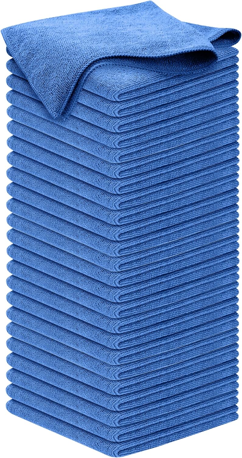 USANOOKS Premium 300GSM Microfiber Cleaning Cloth - 12.5"x12.5" High Performance - 1200 Washes, Ultra Absorbent Microfiber Towels for Cars Undercarriage, Rims & Engine Bay Cleaning - Microfiber Cloth