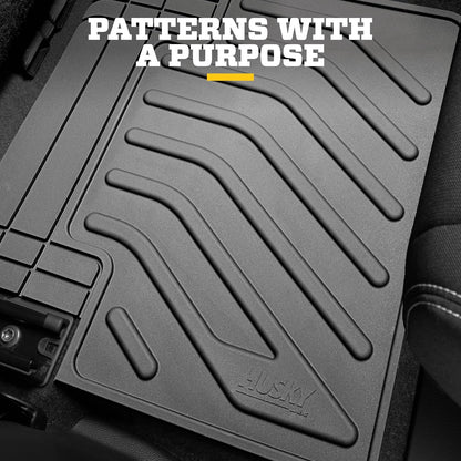 Husky Liners Uni-Fit | Universal Automotive Floor Mats | All Weather Protection for Cars, Trucks, Vans, SUV's | Easy Trim-to-Fit, Black, 4 pcs. - 51509