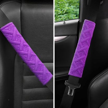 JUSTTOP 2-Pack Universal Car Seat Belt Pads Cover for A More Comfortable Driving, Seat Belt Shoulder Strap Covers Harness Pad for Car Interior Accessories(Black)