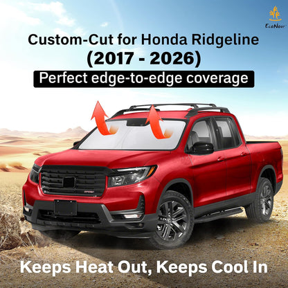 EcoNour Car Windshield Sun Shade | 2025 Upgraded Innovative No-Light-Pass Technology for Maximum Coverage | Foldable Sun Shade Keeps Your Vehicle Cool | Must-Have Car Accessories | Small (59" x 29") - Colors L
