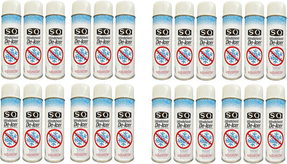 SQ Windshield De Icer Frost and Snow Remover, 14.5 oz per can (12)