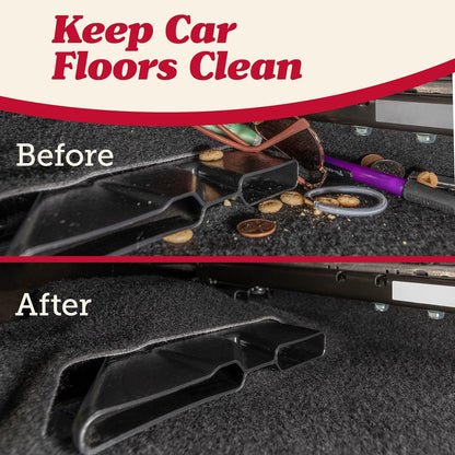 Lusso Gear Car Seat Gap Organizer - Pack of 2 - Prevents Items Falling & Seat Gap Filler - Universal Fit 0.5"-2" Slots & Automotive Use - Easy Clean Design for Auto Accessories - Gray Faux Leather