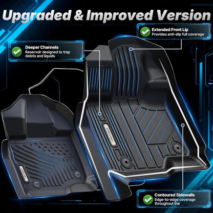 OEDRO Cargo Trunk Liner Fit for 2010-2017 Chevrolet Equinox L/LS/LT/LTZ/Premier& 10-17 GMC Terrain SL/SLE/SLT/Denali, All Weather Custom Fit Anti-Slip Cargo Mat, Black