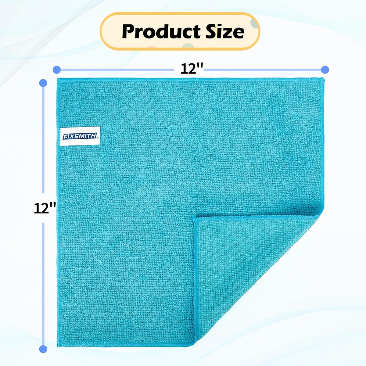 FIXSMITH Microfiber Cleaning Cloth - Pack of 50, Microfiber Towels for Cars 16 x 12 in, Highly Absorbent Cleaning Rags, Lint-Free, Streak-Free Cleaning Cloths for Car Kitchen Home Office