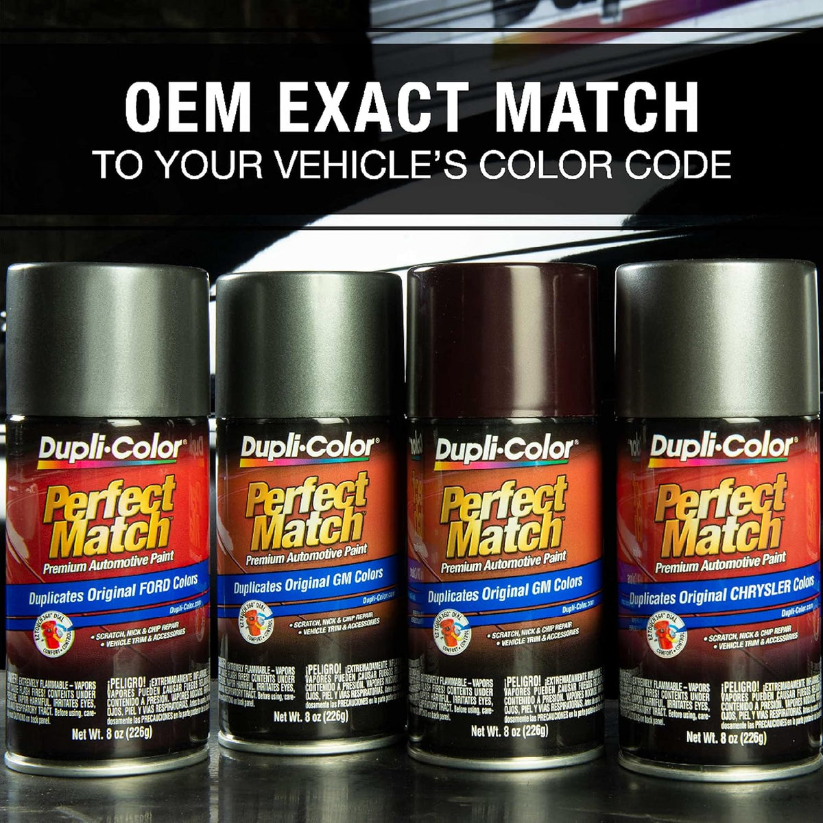 Dupli-Color EBCL01257 Clear Perfect Match Automotive Top Coat - 8 oz. Aerosol - Colors E