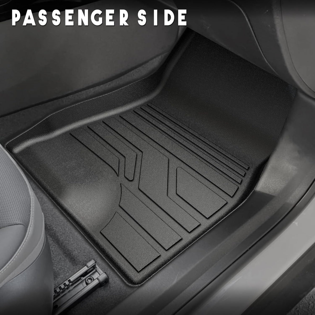 KARPAL Floor Mats for 2007-2013 Chevy Silverado & GMC Sierra 1500 Crew Cab / 2007-2014 2500/3500 HD(Footwell Coverage), All-Weather TPE Custom Fit Floor Liners Car Accessories