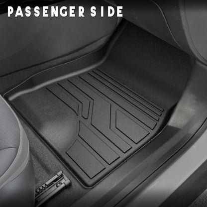 KARPAL Floor Mats for 2007-2013 Chevy Silverado & GMC Sierra 1500 Crew Cab / 2007-2014 2500/3500 HD(Footwell Coverage), All-Weather TPE Custom Fit Floor Liners Car Accessories