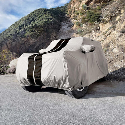 iCarCover 15-Layer Car Cover Waterproof All Weather | Premium Quality Car Covers for Automobiles, UV Protection, El Camino, Impala, Bel Air, Monte Carlo, Galaxie, Charger, Size C21 (See Size Chart) - Colors A