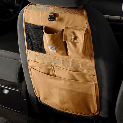 Carhartt Universal Nylon Duck Automotive Seat Back Organizer, Organization for Work and Kids, Black