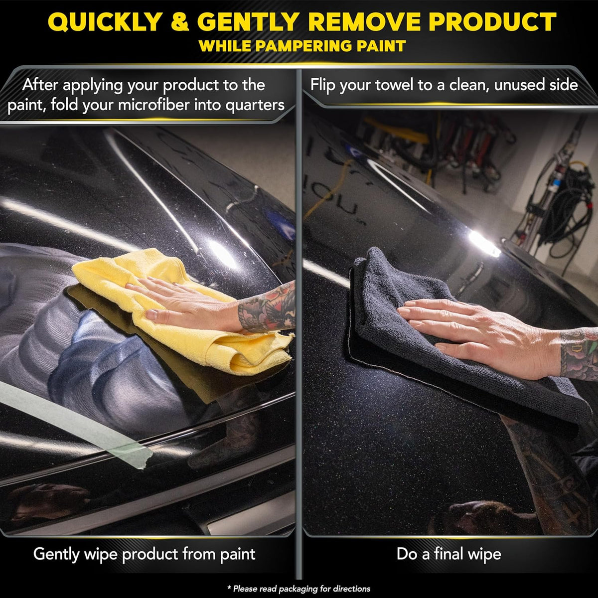 Meguiar's Supreme Shine Microfiber Towels for Cars, Ultra-Plush Car Microfiber Towel Set for Quickly Removing Product Without Leaving Swirls on Paint, Glass, Plastic, or Chrome