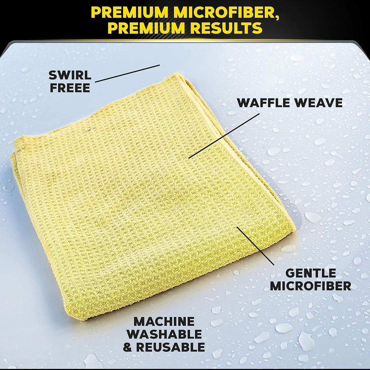Meguiar's Water Magnet Microfiber Drying Towel, Premium Car Wash Microfiber Towel that’s Super Plush, Water Absorbent & Scratch-Free Big Microfiber Towels for Cars, 1 Pack