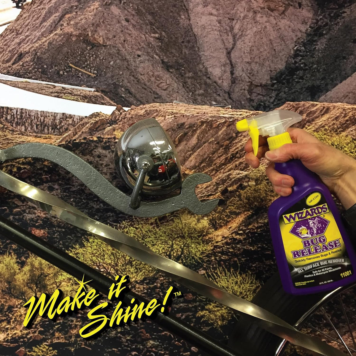 Wizards Bug Release - All Surface Bug Remover and Wash for All Vehicles - Softens and Neutralizes Acidic Bug Protein - Doubles as Spot Cleaner and Pre-Soak Car Cleaner - 22 Fl Oz