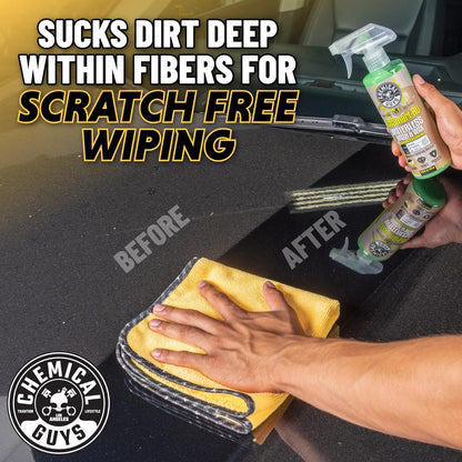 Chemical Guys Professional Grade Premium Microfiber Towels for Cars, Gold, 24" x 16", Ultra-Soft and Scratch-Free Car Detailing Cloths for Trucks, Motorcycles, and More - 6 Pack