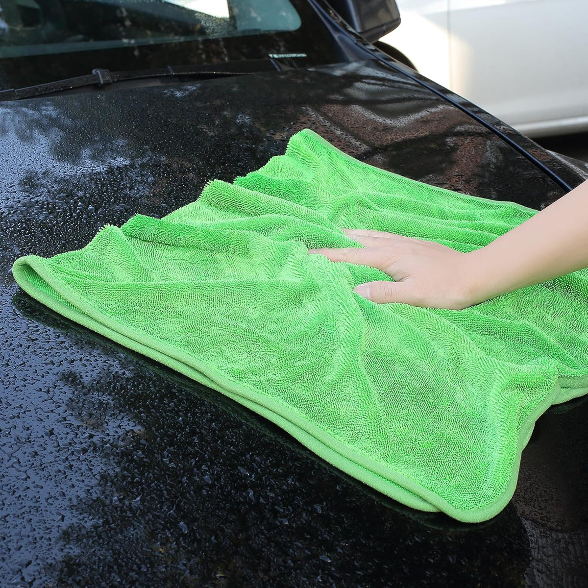JOYMOOP Microfiber Towels for Cars, 2 Pack 35.4" x 23.6" Car Drying Towel, Dark Gray Reusable Car Towel, Quick Drying Car Microfiber Cleaning Cloth for RVs, SUVs, Trucks