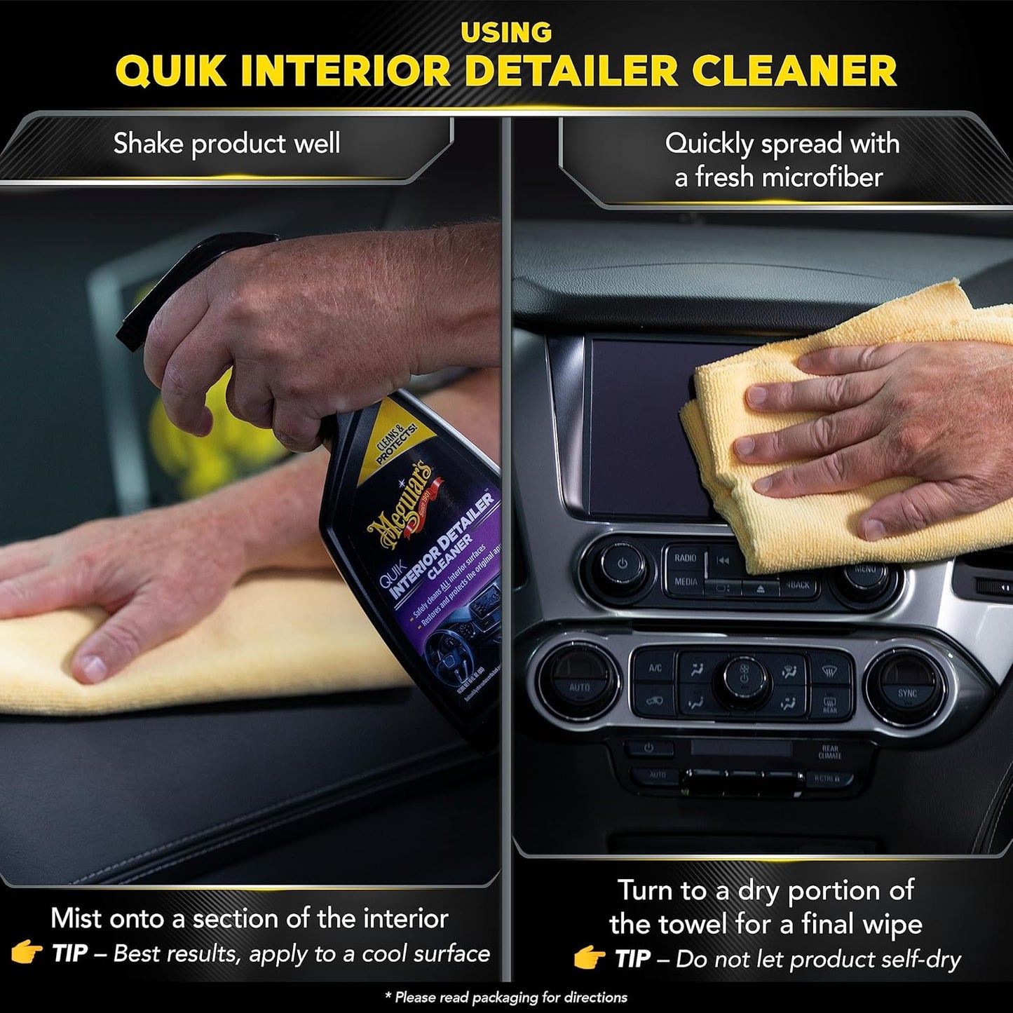 Meguiar's Ultimate Waterless Wash & Wax, Scratch-Free Waterless Car Cleaning Spray That Makes Detailing Quick and Easy, 2-in-1 Cleaner and Protection to Help Your Ride Shine, 26 Oz