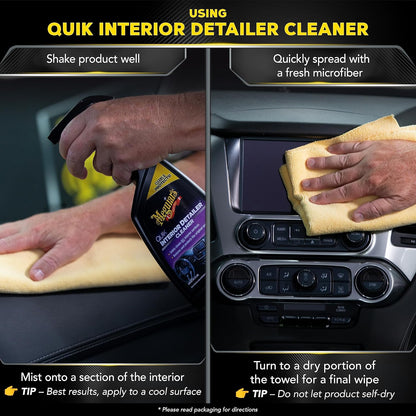 Meguiar's Ultimate Waterless Wash & Wax, Scratch-Free Waterless Car Cleaning Spray That Makes Detailing Quick and Easy, 2-in-1 Cleaner and Protection to Help Your Ride Shine, 26 Oz