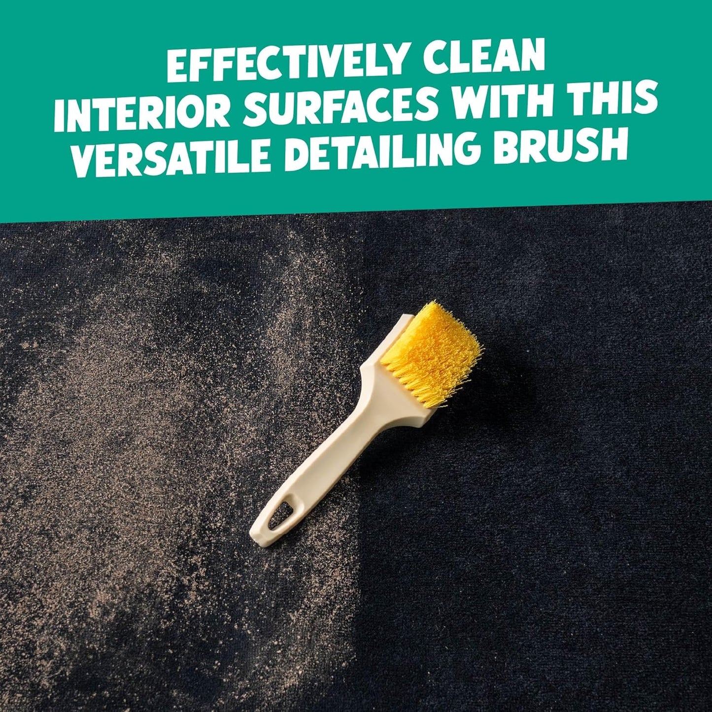 Chemical Guys Induro 7 Heavy Duty Interior Carpet & Upholstery Detailing Brush – Durable Bristles, Car Carpet Brush for Deep Cleaning Fabric, Mats & Seats, Ergonomic Grip for Comfort and Control