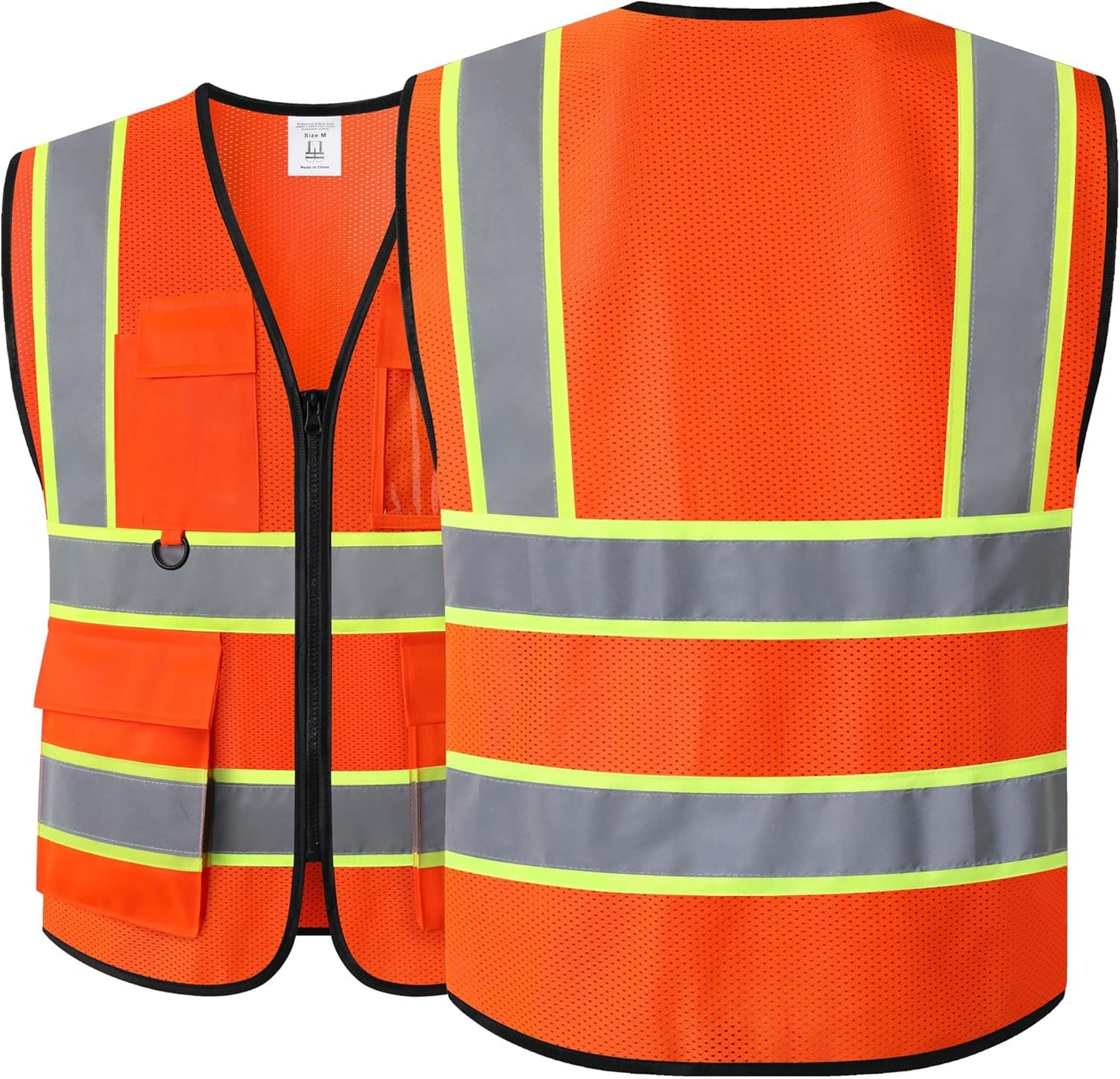 Safety Vest for Men Women Hi Vis Vest with Pockets Mesh High Visibility Vests Meets ANSI/ISEA Standards