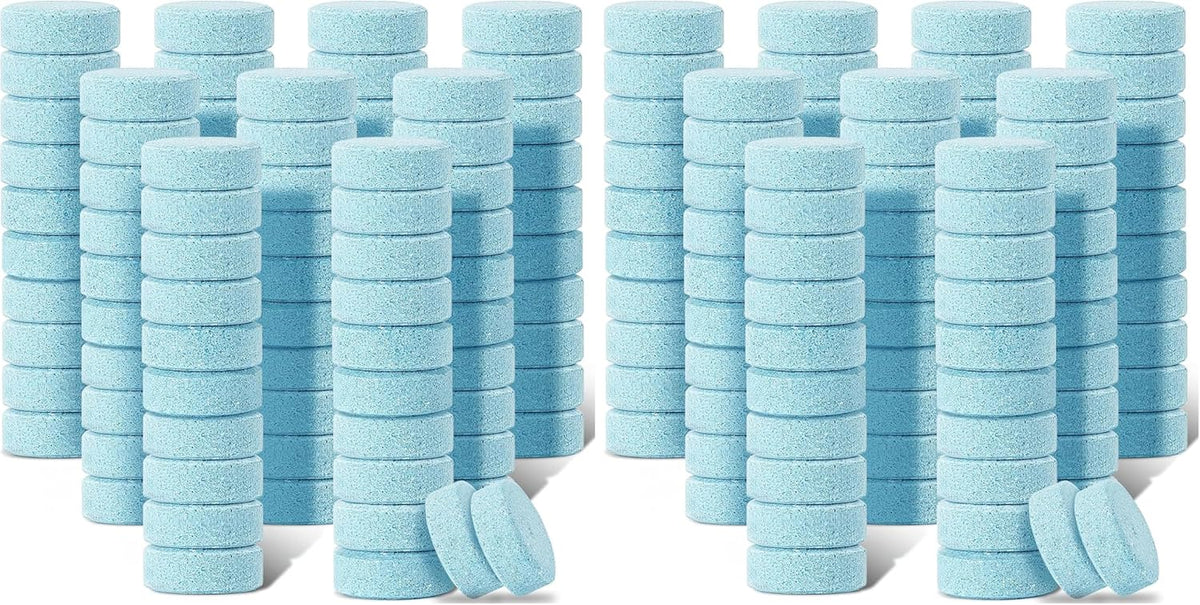 Boao 100 Pcs Car Windshield Washer Tablets Cleaning Washer Fluid Tablets Glass Concentrated Cleaner Windshield Wiper Fluid Solid Effervescent Remove Auto Glass Stains Clear Car Vision