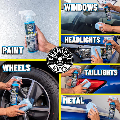 Chemical Guys Hydro Charge Ceramic Spray Coating 16 Fl Oz, with Monster Extreme Microfiber Towels (3 Pack) High Gloss Paint Protection Spray with Thick Plush Towels for Car Wash Drying and Detailing