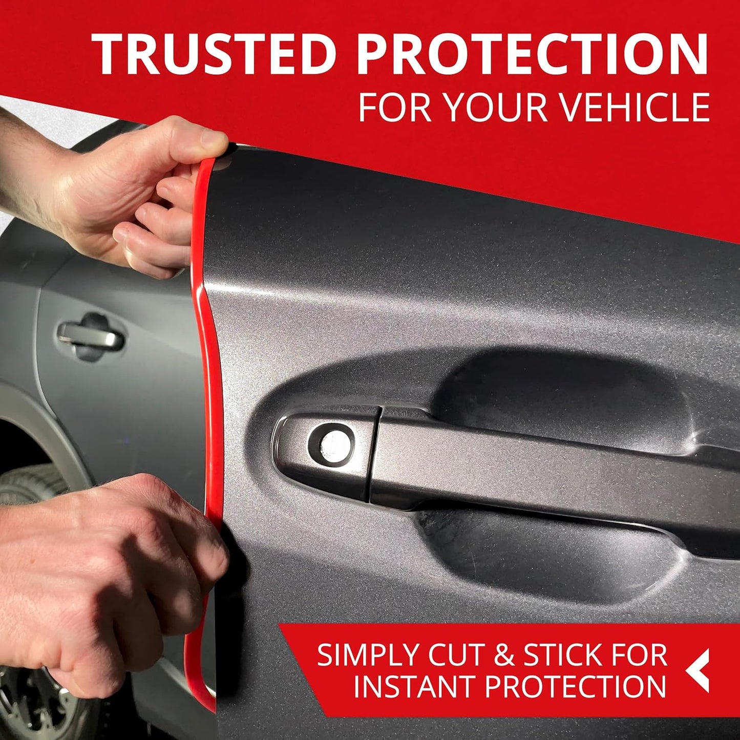 All-Fit Automotive Car Door Edge Protector – Universal DIY Edge Trim to Prevent Scratches & Dings – Flexible Adhesive Molding Trim for Cars, Trucks & SUVs (10 Ft - Black)