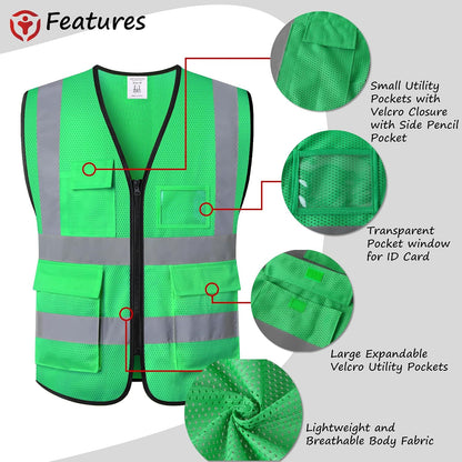 Reflective Safety Vest for Men Women Construction Vest Meet ANSI/ISEA Standard